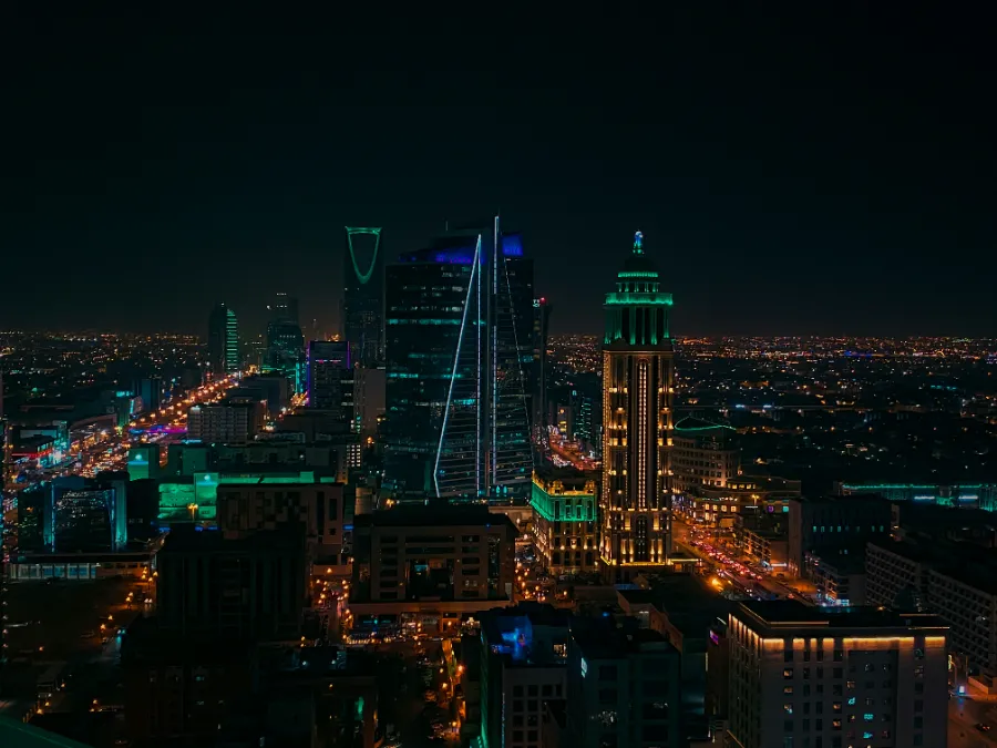 Riyadh, Saudi Arabia skyline at night